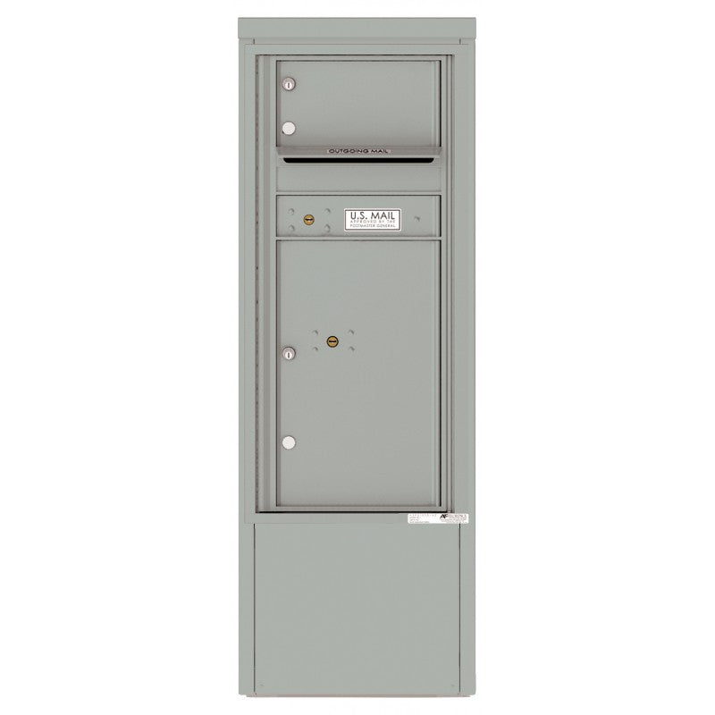 4CADS-01-D - 1 Tenant Door with 1 Parcel Locker and Outgoing Mail Compartment - 4C Depot Mailbox Module