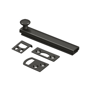 Deltana 4SBCS 4" Solid Brass Surface Bolt, Concealed Screws, HD
