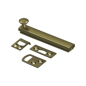 Deltana 4SBCS 4" Solid Brass Surface Bolt, Concealed Screws, HD