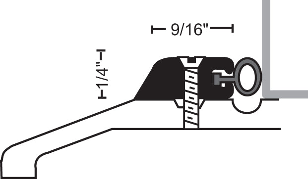 NGP 4V Stop Strip, 1/4" x 9/16" Thresholds & Gasketing