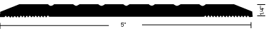 NGP 513HD ADA Compliant Heavy Duty Threshold, 1/4" x 5"