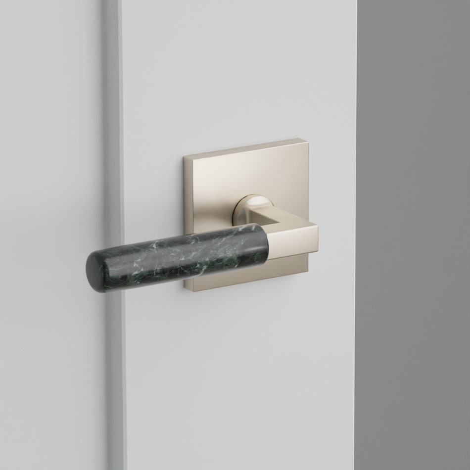 Emtek Green Marble Lever with Square Rosette