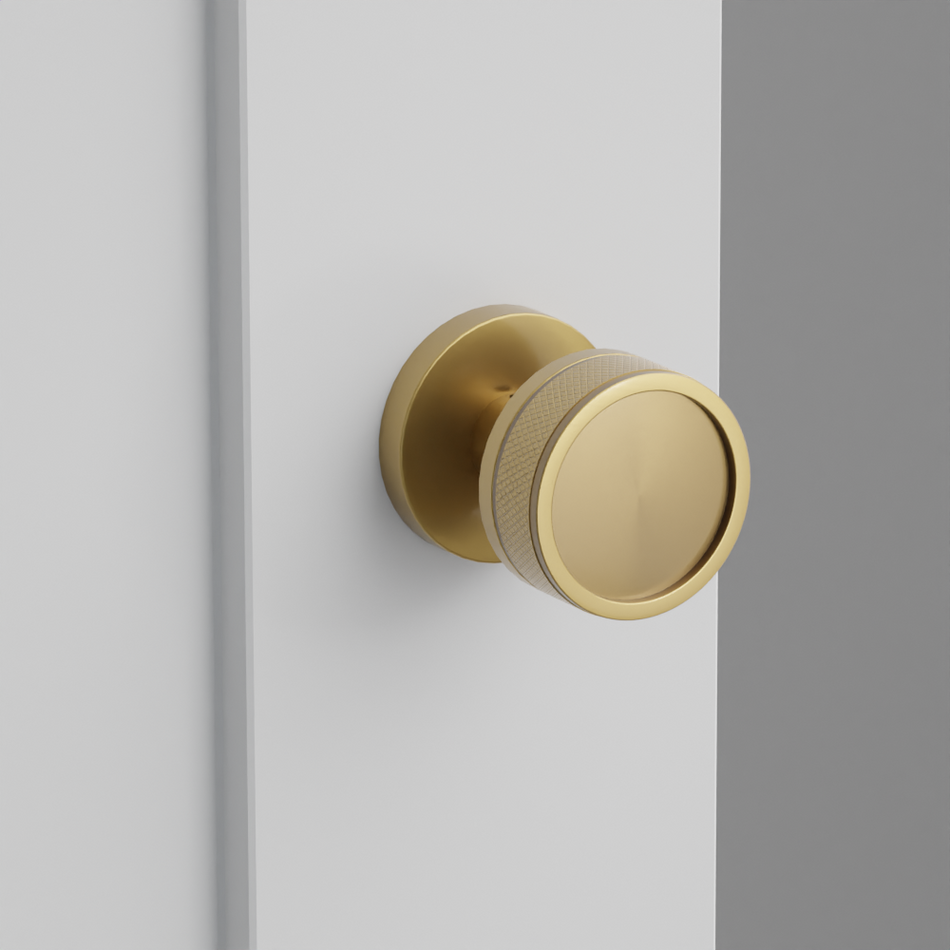 Emtek Knurled Knob with Disk Rosette