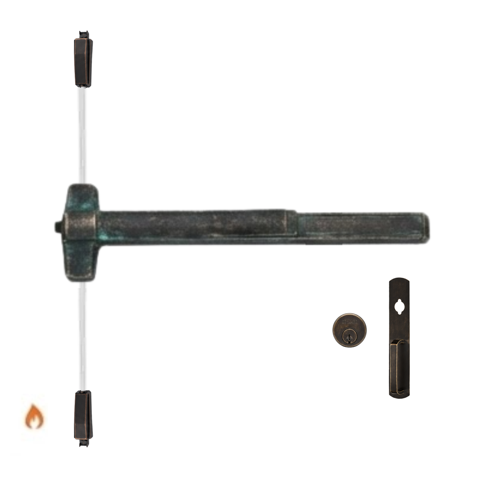 Von Duprin 9857NL-OP-F/9957NL-OP-F - Night Latch, Optional Pull Surface Three Point Latch Device - Fire Rated