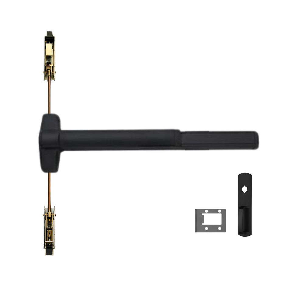 Von Duprin 9847WDC-NL/9947WDC-NL - Night Latch Wood Door Concealed Vertical Rod Device
