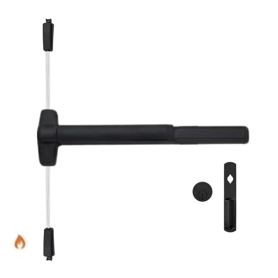 Von Duprin 9827NL-OP-F/9927NL-OP-F - Night Latch, Optional Pull Surface Vertical Rod Device - Fire Rated