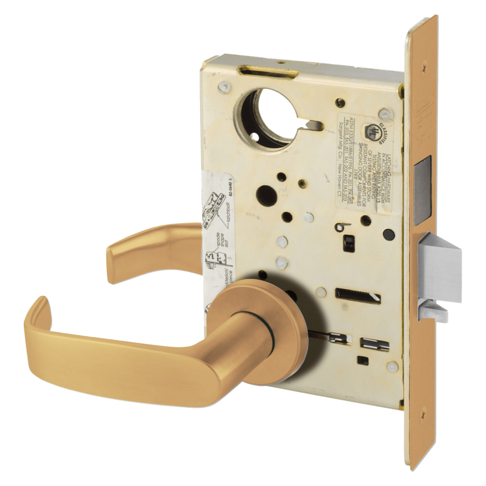 Sargent 8266 Privacy Bath/Bedroom Deadbolt Function, Non-Keyed Heavy Duty Mortise Lock, Grade 1