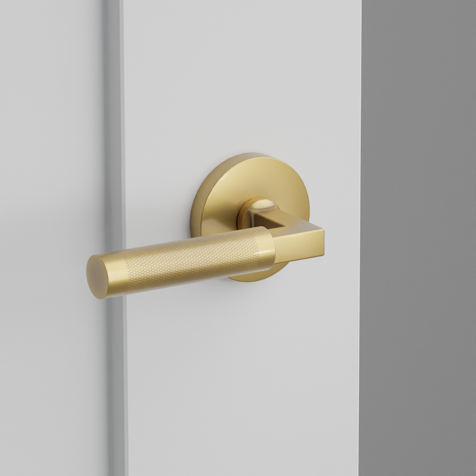 Emtek Knurled Lever with Disk Rosette