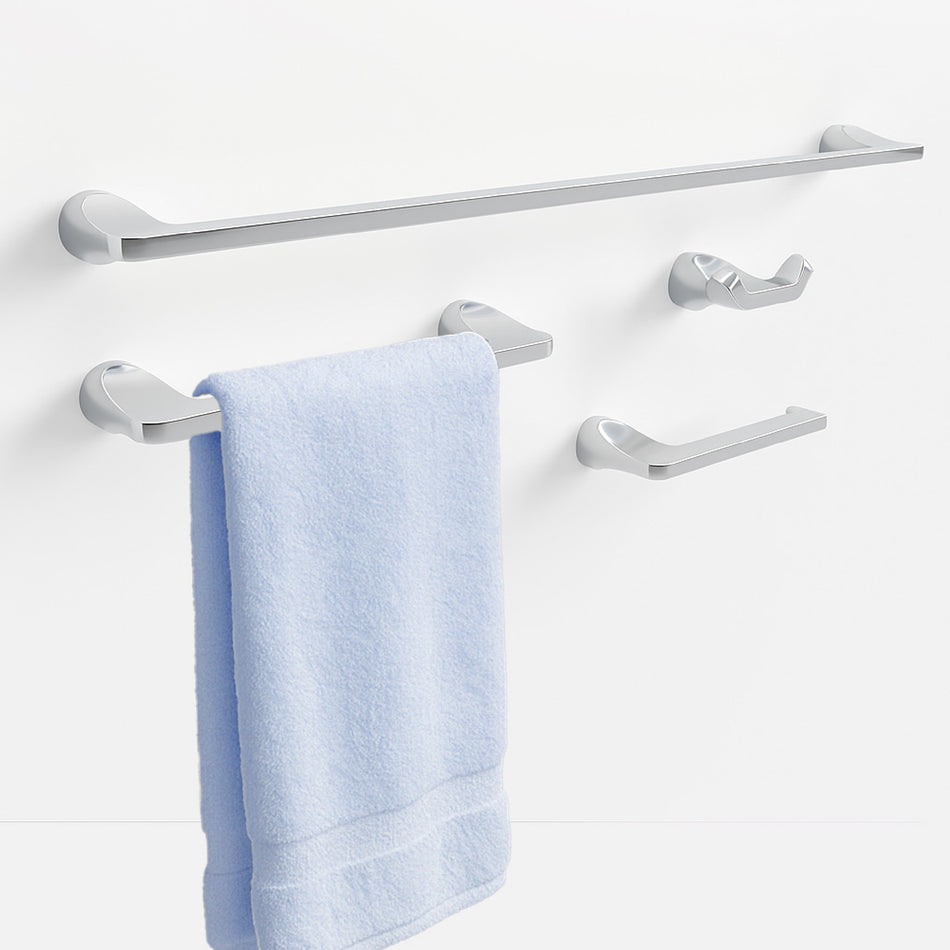 Mega Handles Prime Bath Suite Bath Hardware Kit Includes Hand Towel Bar, Bath Sheet Bar, Robe & Towel Hook & Toilet Paper Holder