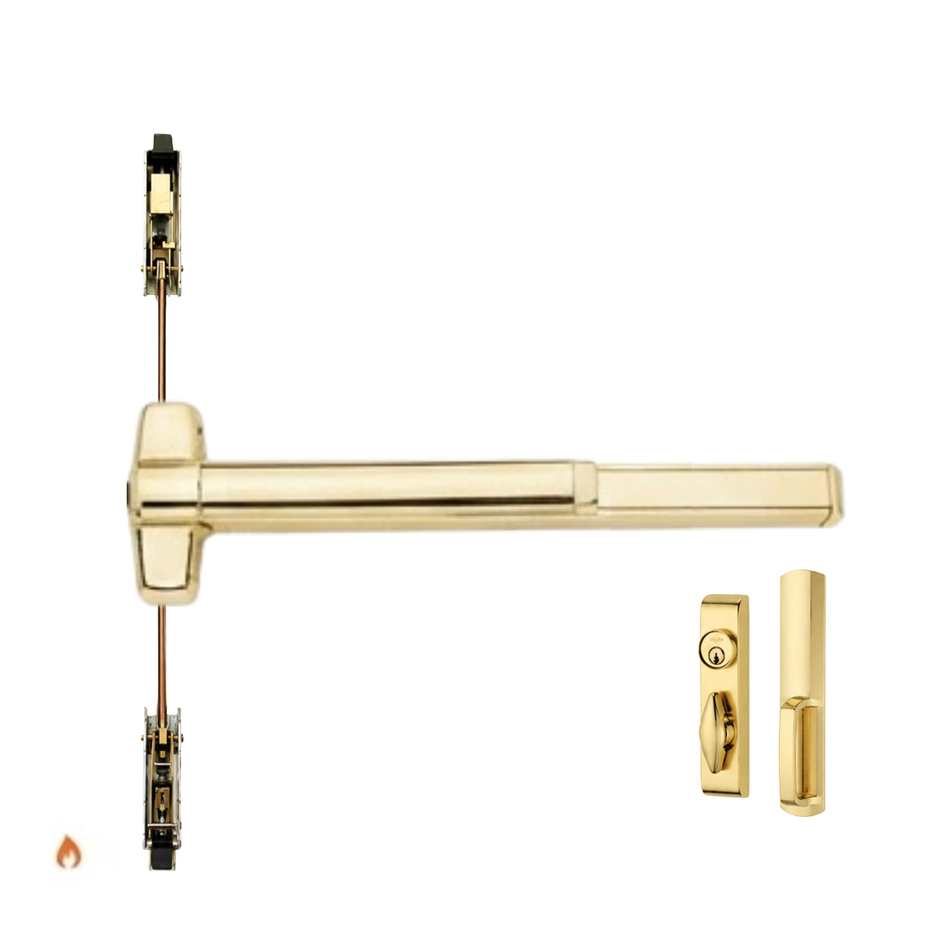 Von Duprin 9847WDC-TL-F/9947WDC-TL-F - Turn Lever, Wood Door Concealed Vertical Rod Device - Fire Rated
