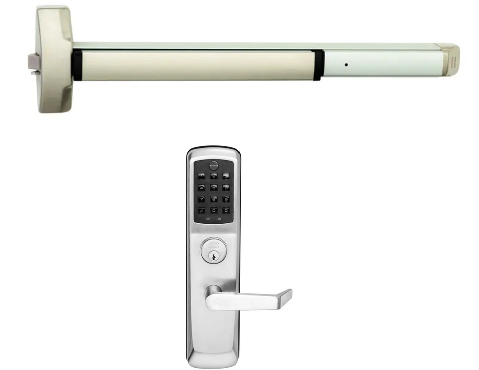 Accentra 6100 x NTT613-NR / NTT623-NR -  nexTouch Keypad Exit Device With Trim – Electronic Access for Exit Devices