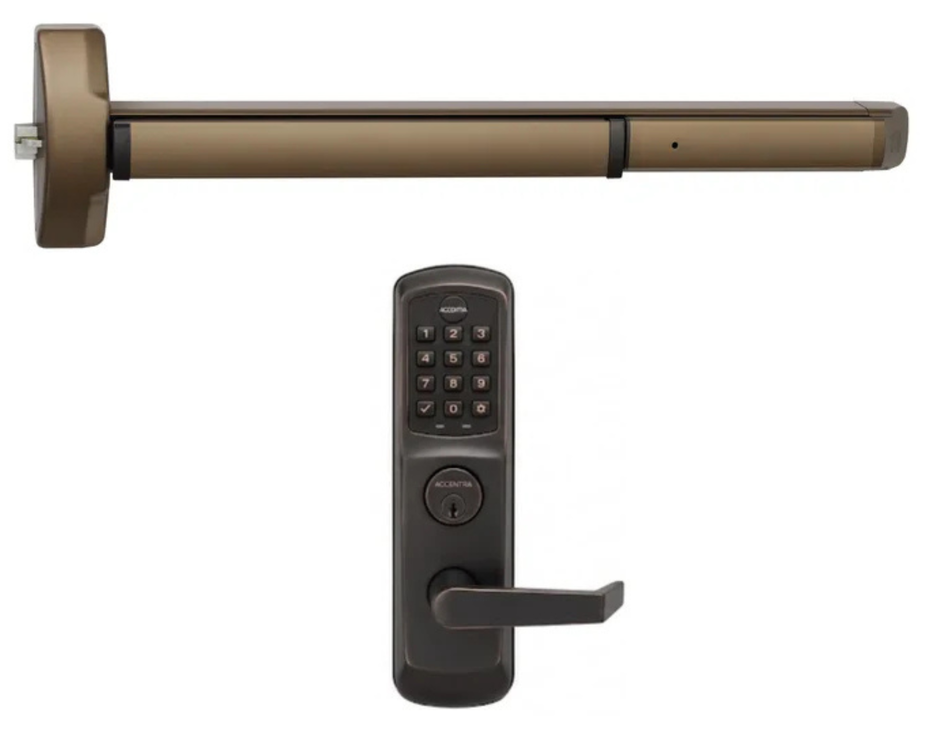 Accentra 6100 x NTT613-NR / NTT623-NR -  nexTouch Keypad Exit Device With Trim – Electronic Access for Exit Devices