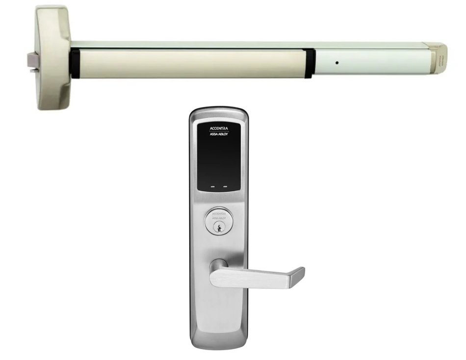 Accentra 6100 x NTT613-NR / NTT623-NR -  nexTouch Keypad Exit Device With Trim – Electronic Access for Exit Devices