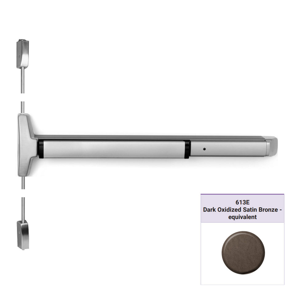 Accentra 6210 Series Narrow Stile Pushpad Surface Vertical Rod Exit Device