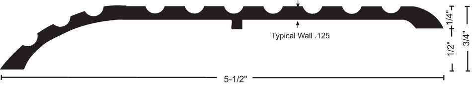 NGP 655 Mill Aluminum Offset Threshold, 3/4" x 5-1/2"