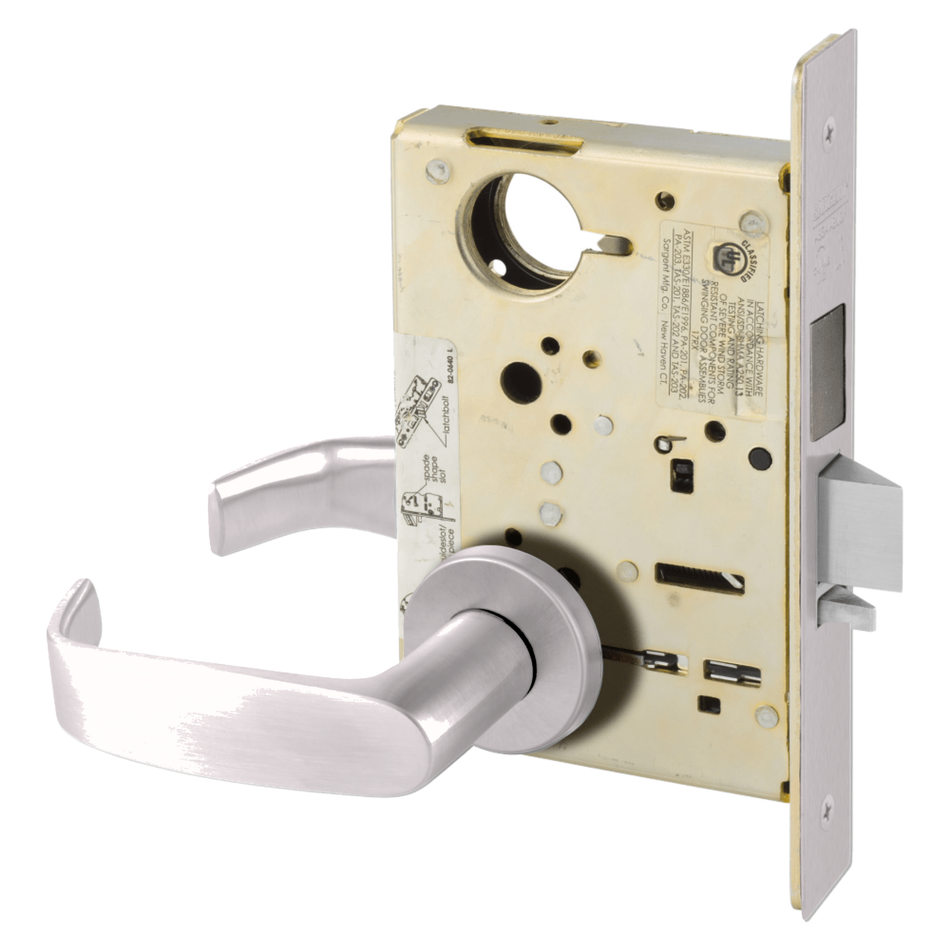 Sargent 8266 Privacy Bath/Bedroom Deadbolt Function, Non-Keyed Heavy Duty Mortise Lock, Grade 1