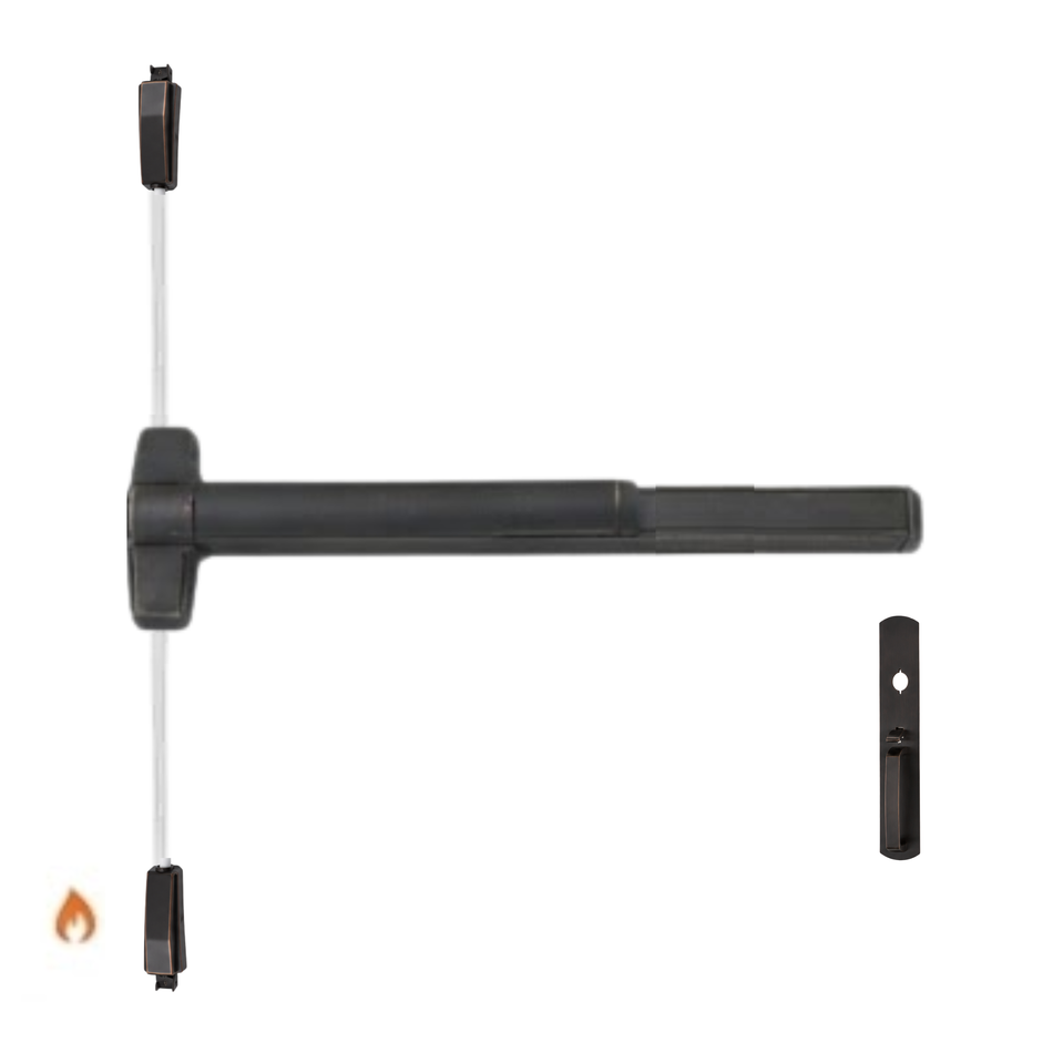 Von Duprin 9827TP-F/9927TP-F - Thumbpiece Surface Vertical Rod Device - Fire Rated