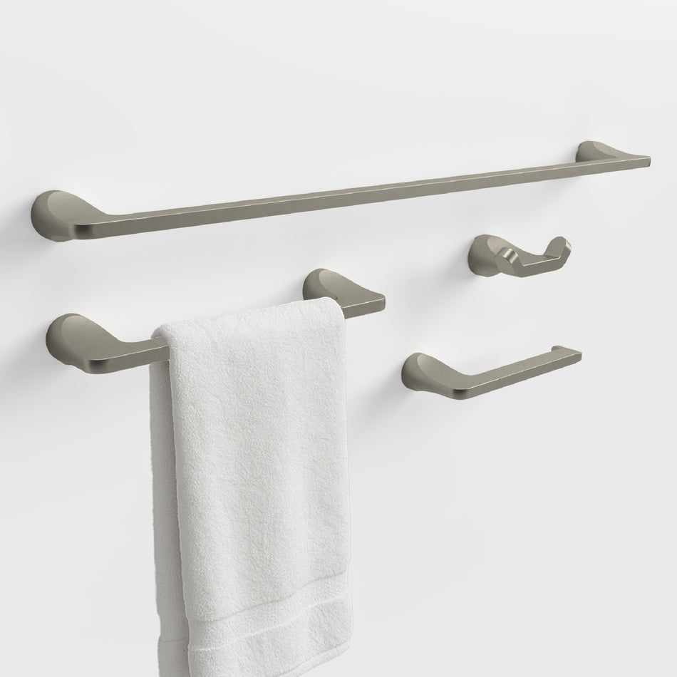 Mega Handles Prime Bath Suite Bath Hardware Kit Includes Hand Towel Bar, Bath Sheet Bar, Robe & Towel Hook & Toilet Paper Holder