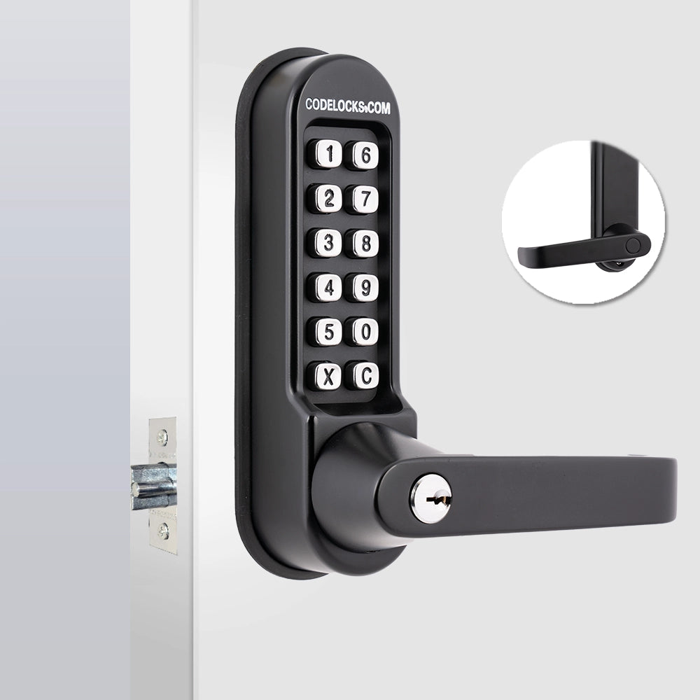 Cl510 Codelocks CL510 / CL515 Medium Duty Pushbutton Lever Lock With Key Ove ...