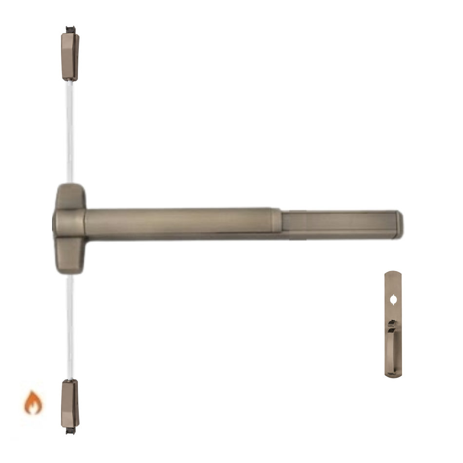Von Duprin 9827TP-F/9927TP-F - Thumbpiece Surface Vertical Rod Device - Fire Rated