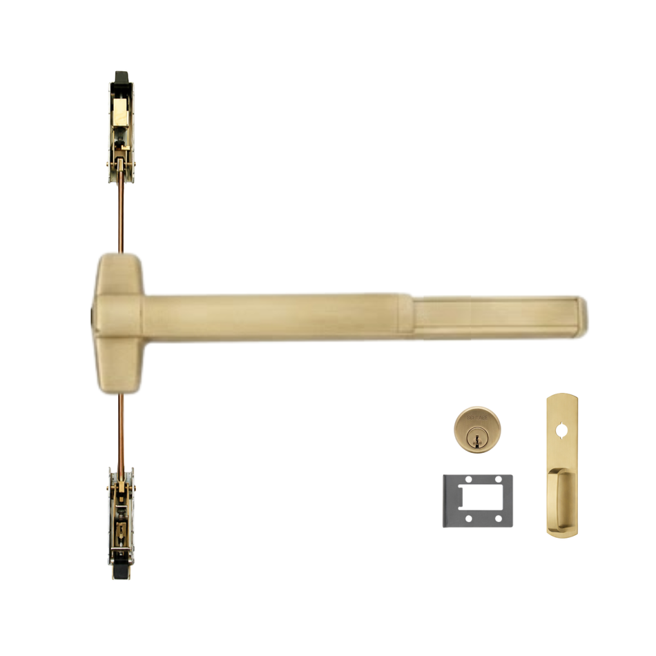 Von Duprin 9847WDC-NL-OP/9947WDC-NL-OP - Night Latch, Optional Pull Wood Door Concealed Vertical Rod Device