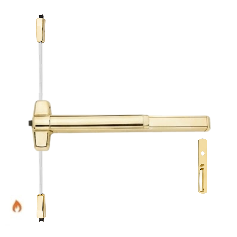 Von Duprin 9857TP-F/9957TP-F - Thumbpiece Surface Three Point Latch Device - Fire Rated