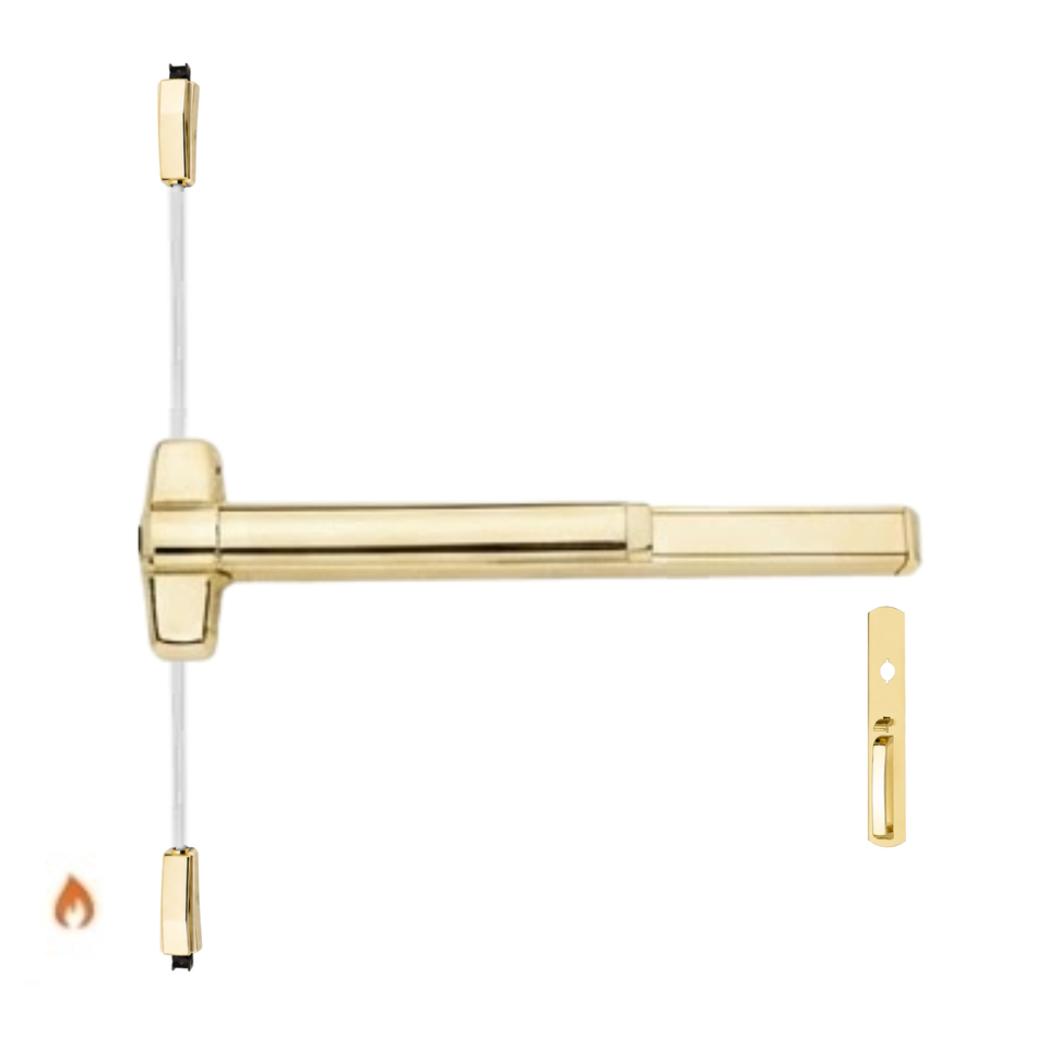 Von Duprin 9827TP-F/9927TP-F - Thumbpiece Surface Vertical Rod Device - Fire Rated