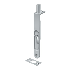 Deltana 6FBR 6" Flush Bolt, Heavy-Duty, Round, Solid Brass