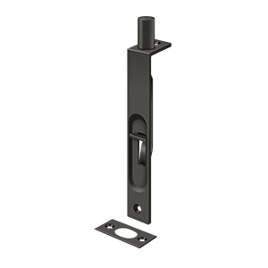 Deltana 6FBS 6" Flush Bolt, Heavy-Duty, Solid Brass