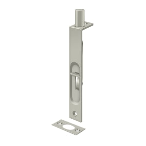 Deltana 6FBS 6" Flush Bolt, Heavy-Duty, Solid Brass