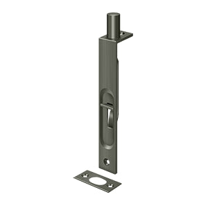 Deltana 6FBS 6" Flush Bolt, Heavy-Duty, Solid Brass
