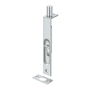 Deltana 6FBS 6" Flush Bolt, Heavy-Duty, Solid Brass