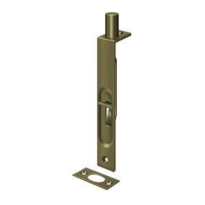 Deltana 6FBS 6" Flush Bolt, Heavy-Duty, Solid Brass