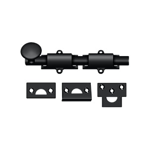 Deltana 6SB 6" Surface Bolt, Heavy-Duty, Solid Brass