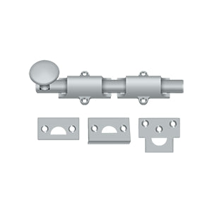 Deltana 6SB 6" Surface Bolt, Heavy-Duty, Solid Brass