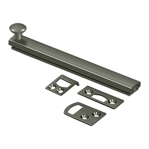 Deltana 6SBCS 6" Solid Brass Surface Bolt, Concealed Screws, HD
