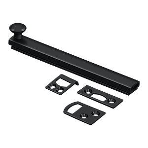 Deltana 6SBCS 6" Solid Brass Surface Bolt, Concealed Screws, HD