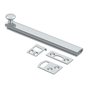 Deltana 6SBCS 6" Solid Brass Surface Bolt, Concealed Screws, HD