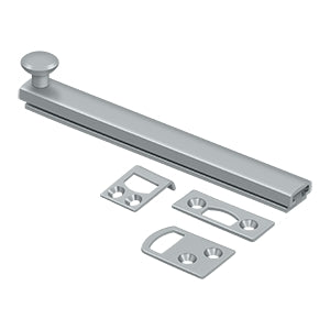 Deltana 6SBCS 6" Solid Brass Surface Bolt, Concealed Screws, HD