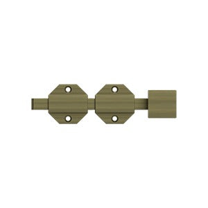 Deltana 6SBM 6" Modern Surface Bolt, Heavy-Duty, Solid Brass