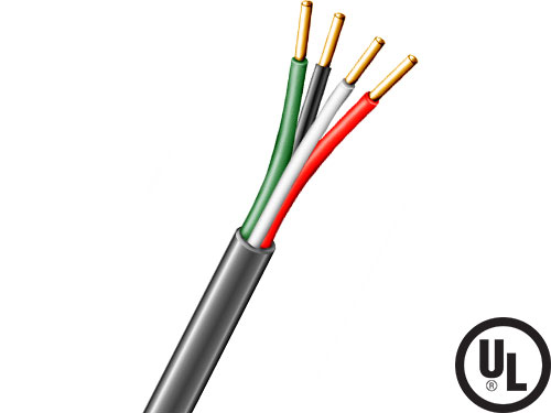 Aiphone 871804P50C - 4 conductor, 18AWG, Solid, FEP Insulated, Plenum Wire, 500'