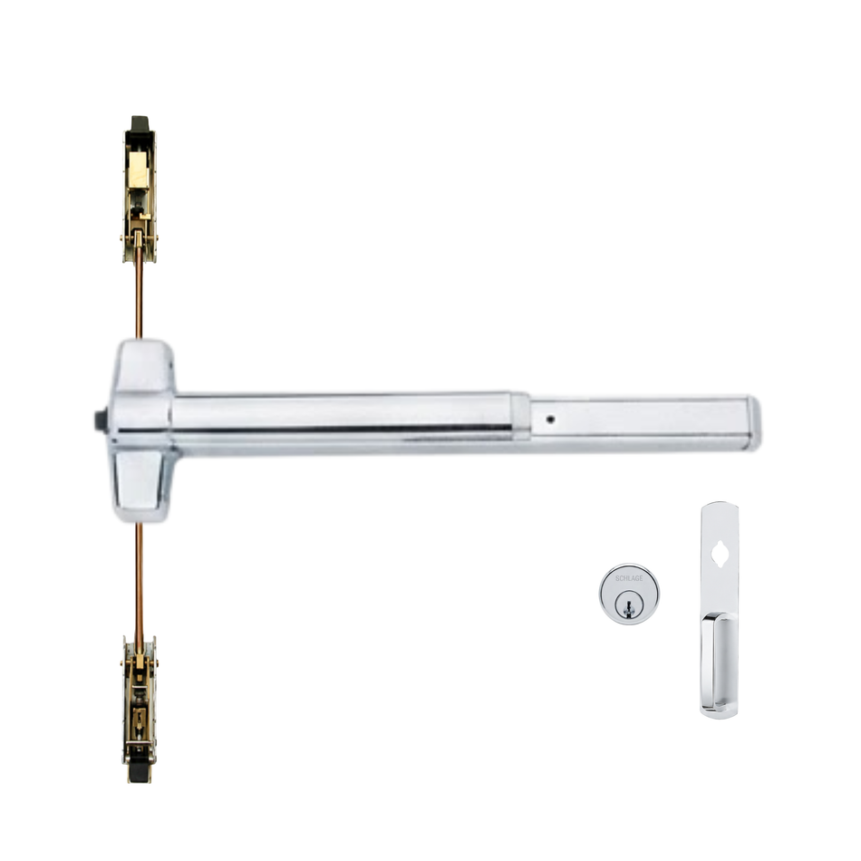 Von Duprin 9847NL-OP/9947NL-OP - Night Latch, Optional Pull Concealed Vertical Rod Device