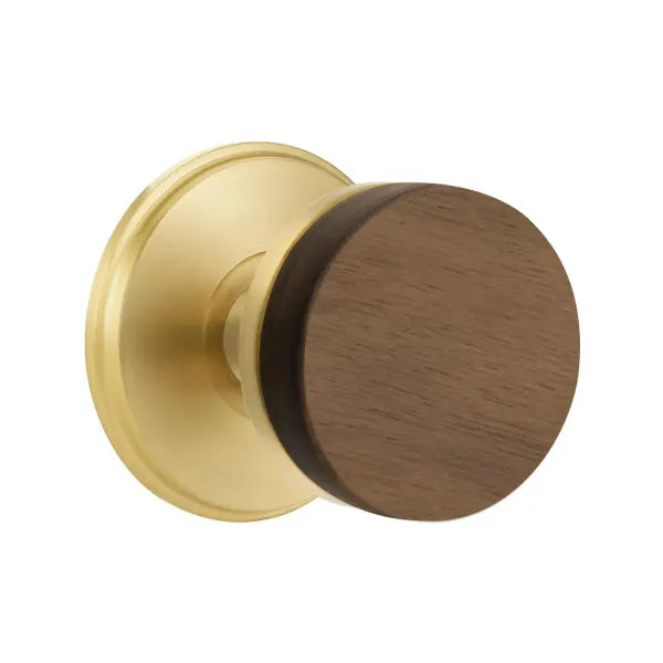 Emtek Conical Dark Walnut Knob with Watford Rosette