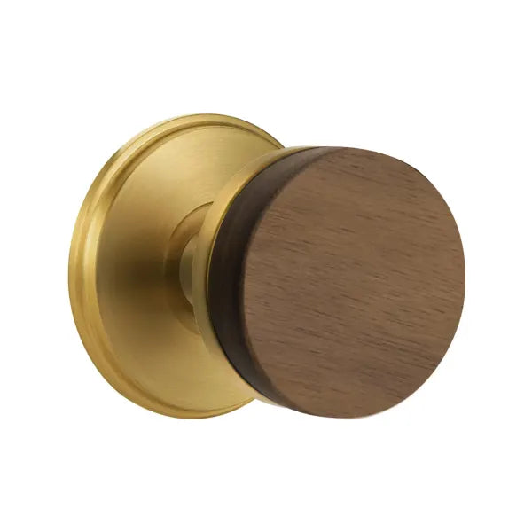 Emtek Conical Dark Walnut Knob with Watford Rosette