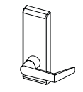 PDQ 6W-02 Pull Only Escutcheon Wide Stile Trim