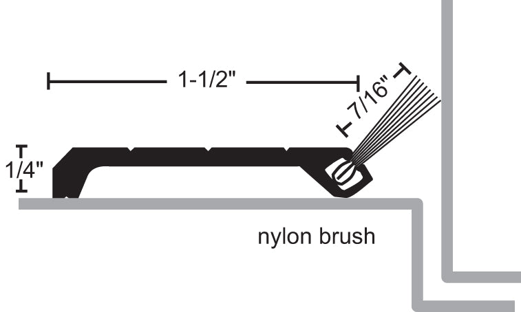 NGP 706E Mill Aluminum Nylon Brush Perimeter Seal