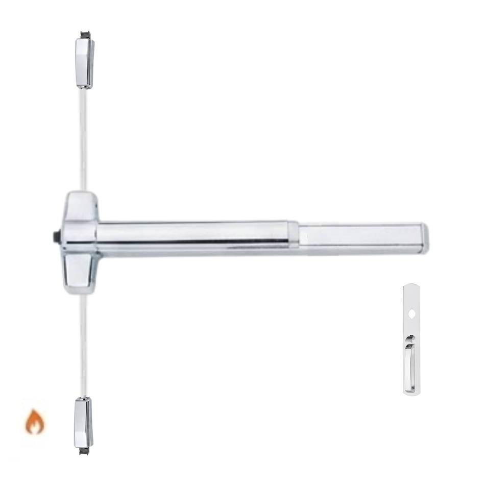 Von Duprin 9857TP-F/9957TP-F - Thumbpiece Surface Three Point Latch Device - Fire Rated