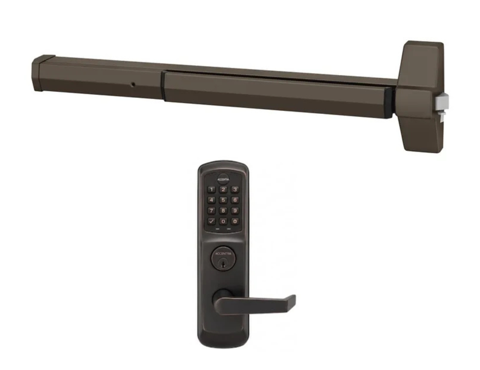 Accentra 7100 x NTT613-NR / NTT623-NR -  nexTouch Keypad Exit Device With Trim – Electronic Access for Exit Devices