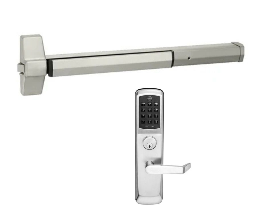 Accentra 7100 x NTT613-NR / NTT623-NR -  nexTouch Keypad Exit Device With Trim – Electronic Access for Exit Devices