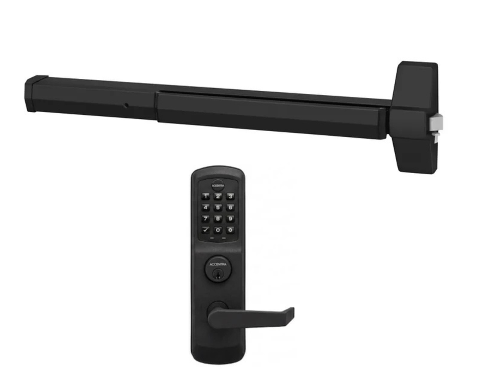 Accentra 7100 x NTT613-NR / NTT623-NR -  nexTouch Keypad Exit Device With Trim – Electronic Access for Exit Devices